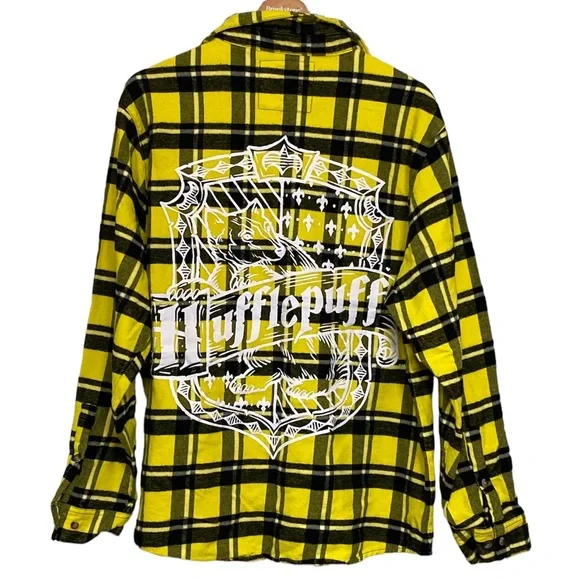 Cakeworthy Harry Potter Hufflepuff Embroidered Flannel Shirt - Picture 4 of 10